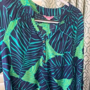 Lilly Pulitzer Banana Leaf Blouse (Elsa Silk Top)